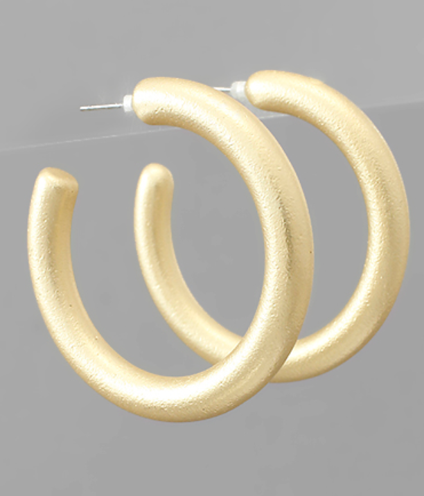 Matte Gold Hoops 45mm