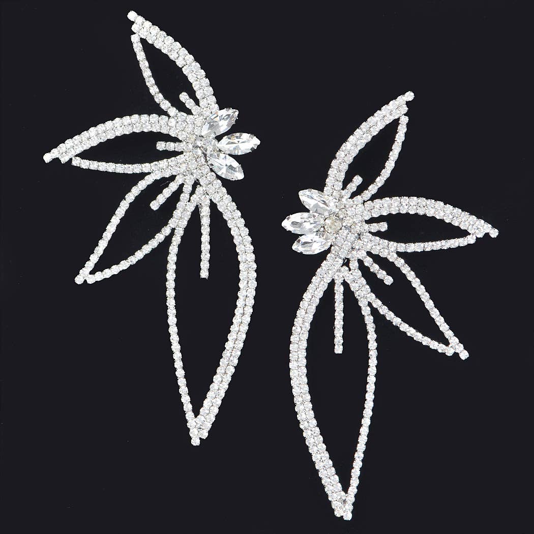 Rhinestone Flower Earring