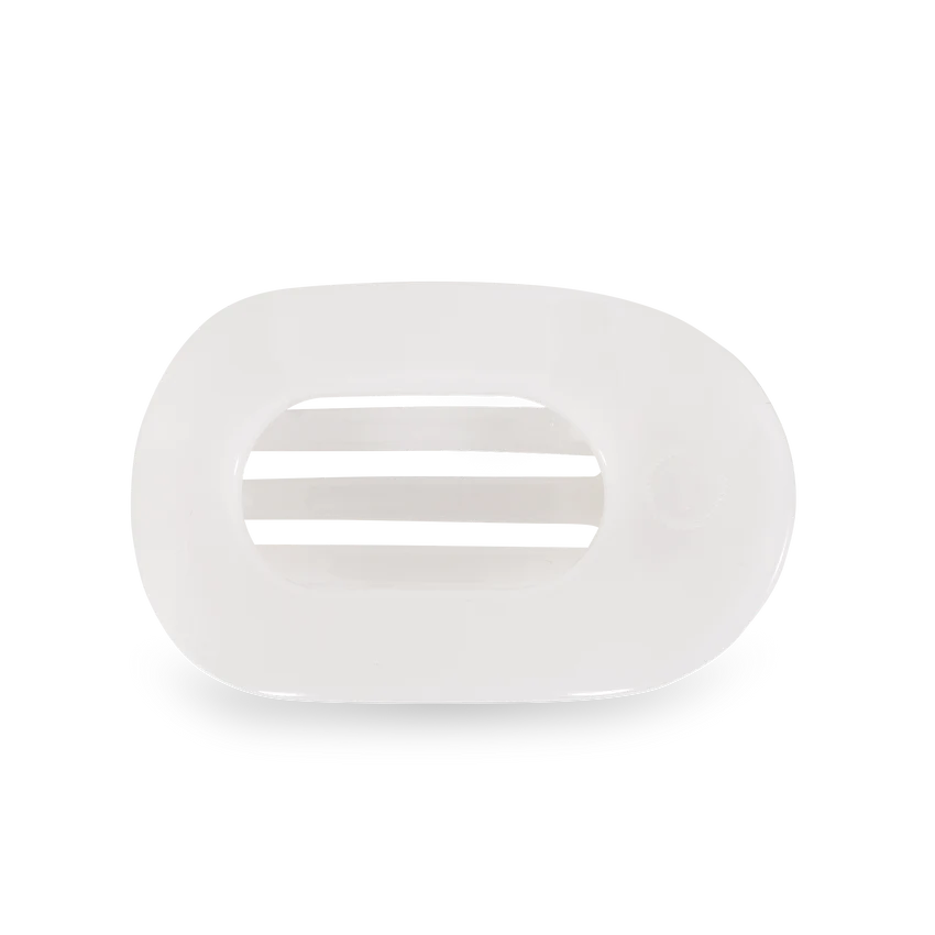 Coconut White Flat Hair Clip