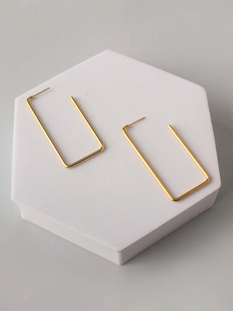 Rectangle Earrings Stainless Steel