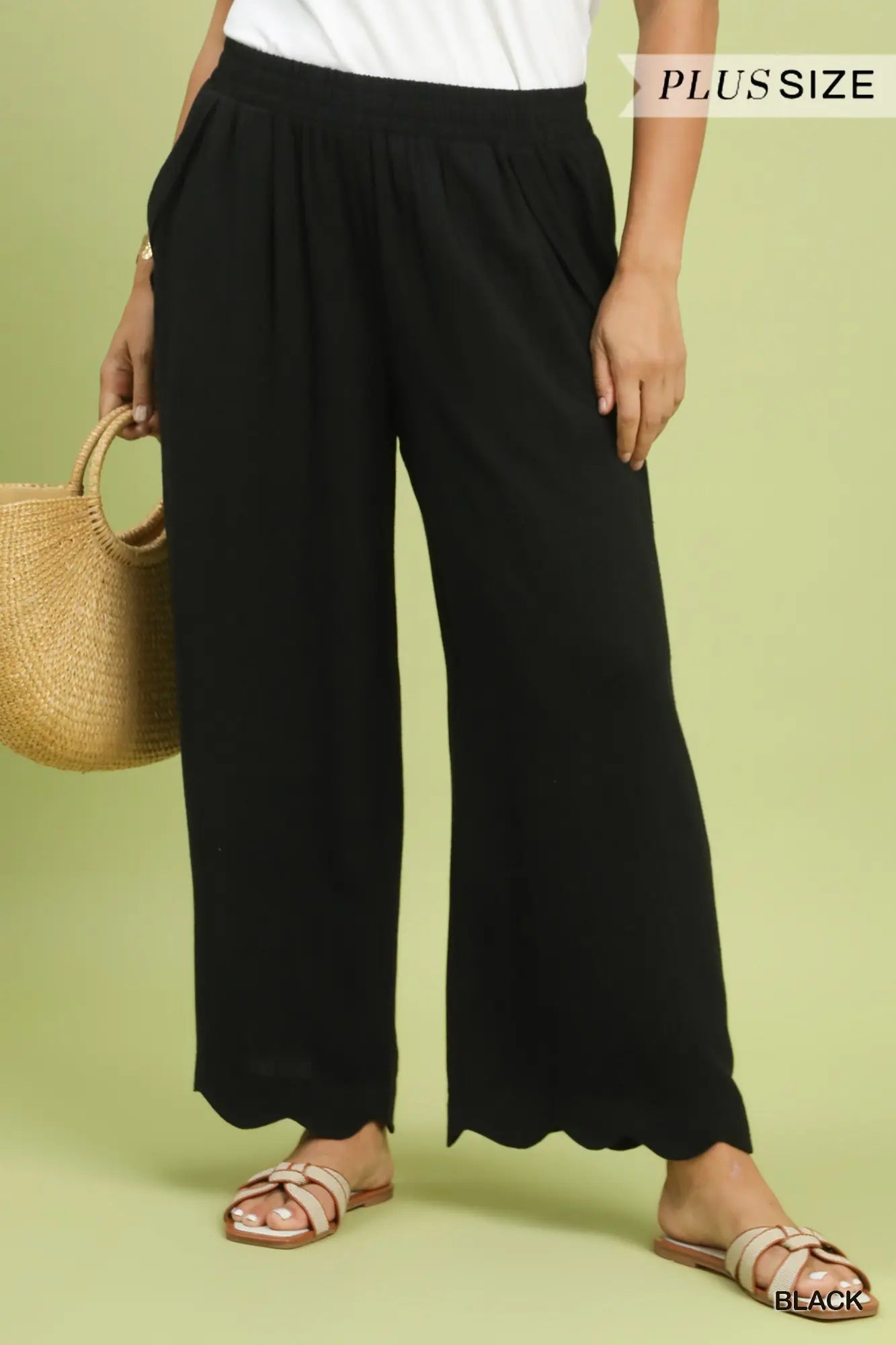 Scalloped Hem Pant