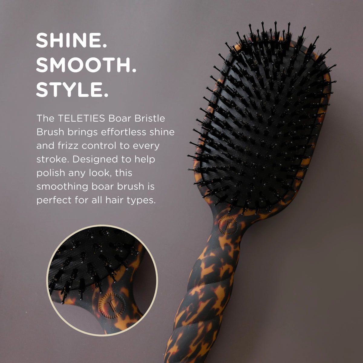 Teleties - Boar Brush - Full Size