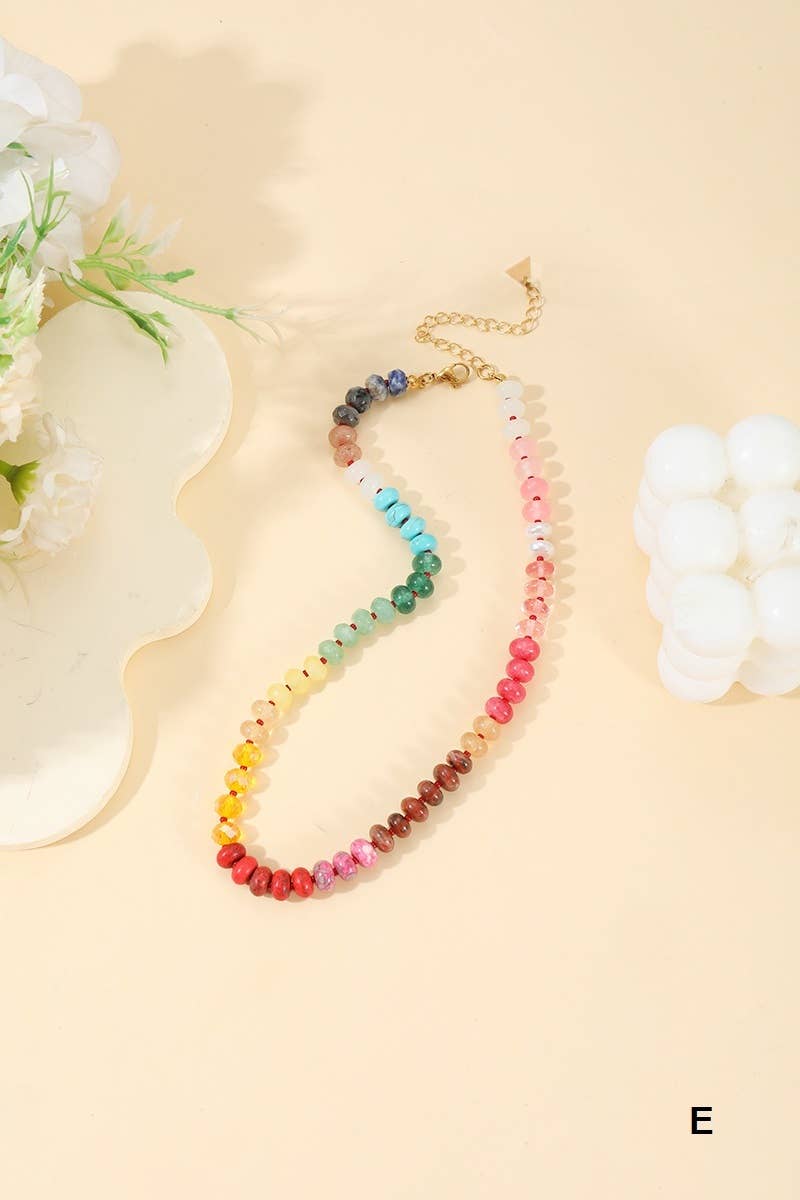Candy Necklace - Natural Agate Gemstone Necklace