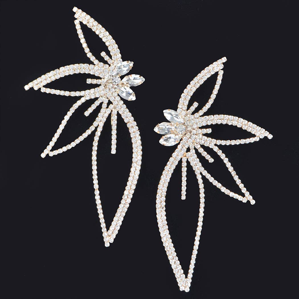 Rhinestone Flower Earring