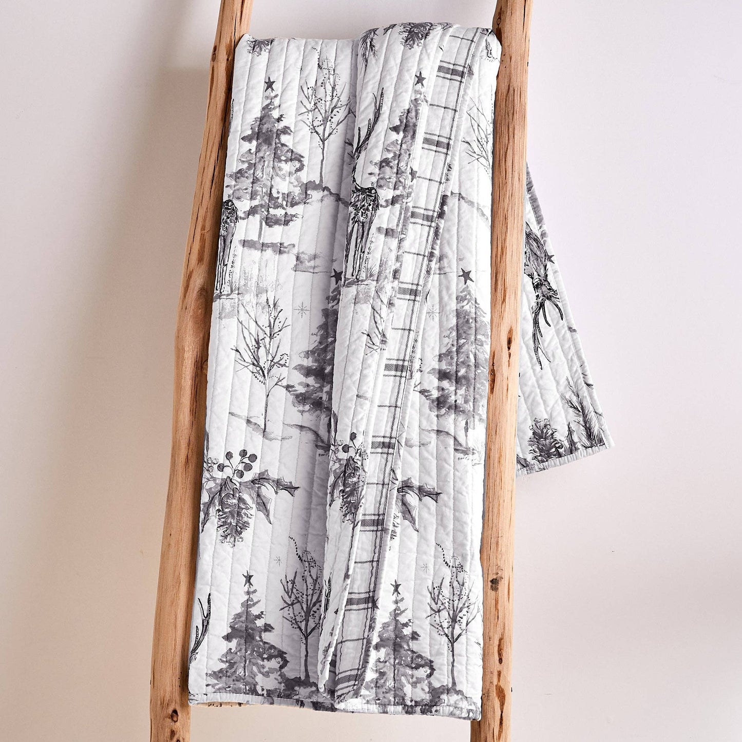 Sleigh Bells Quilted Throw Blanket