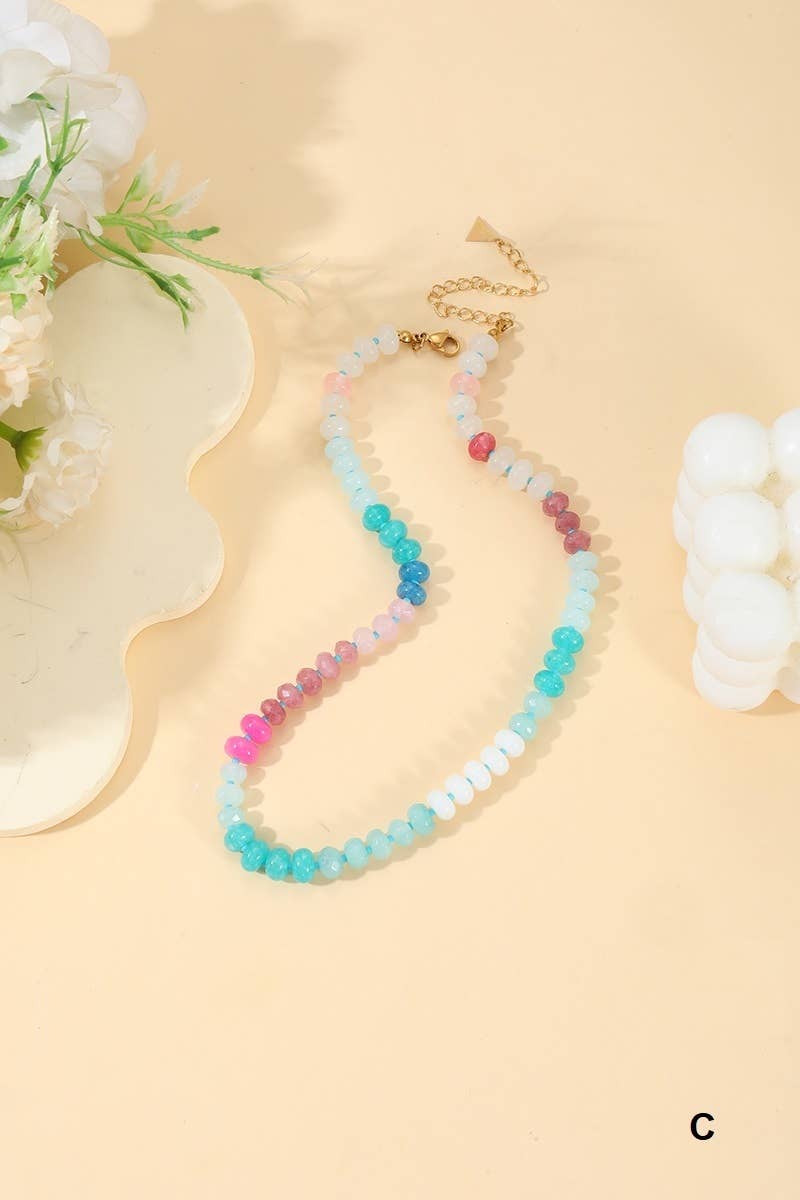 Candy Necklace - Natural Agate Gemstone Necklace