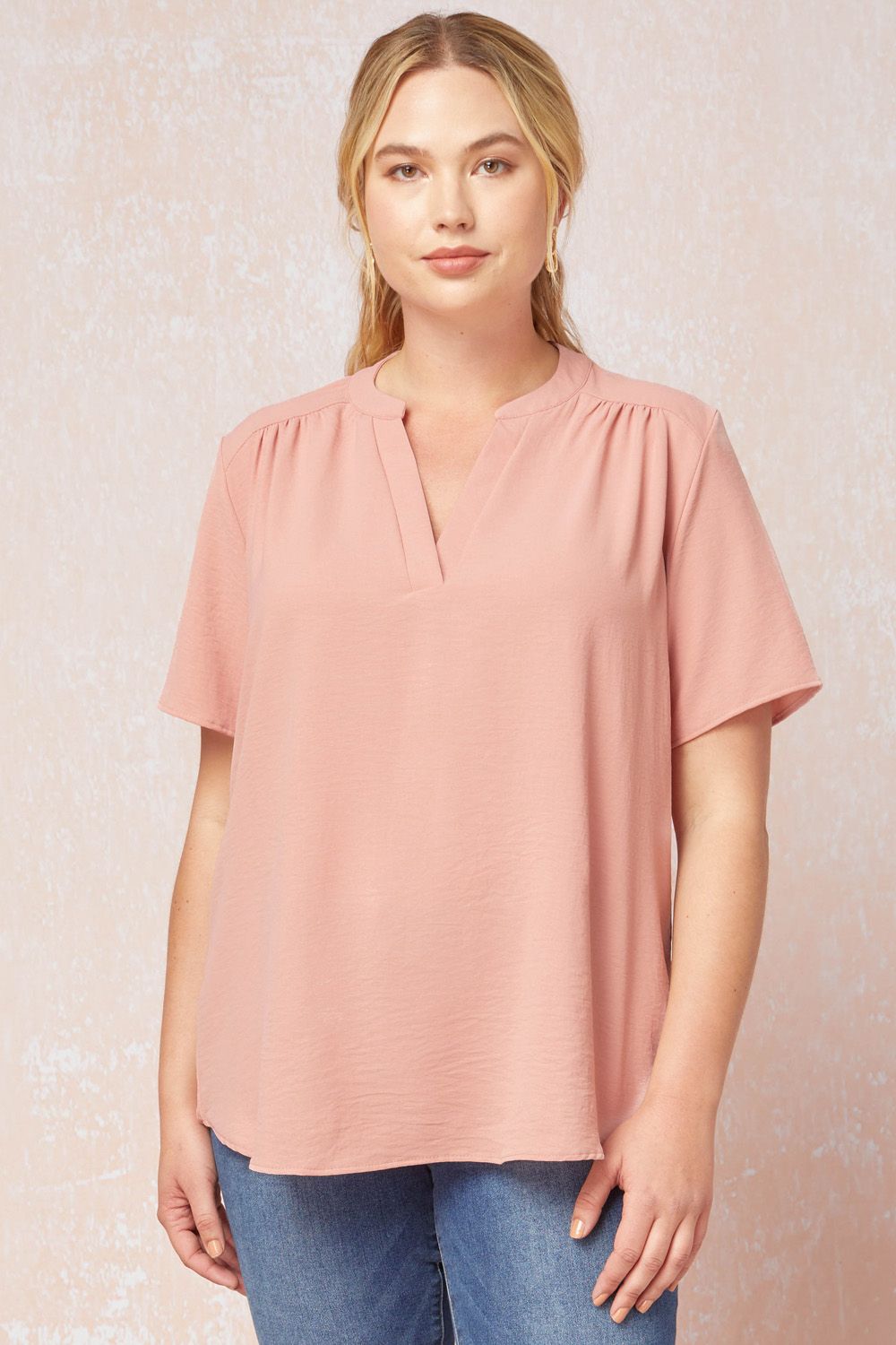V-Neck Pull over Curvy