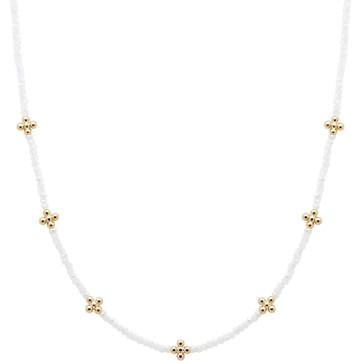 Crystal and Gold Cross 16"-18" Necklace