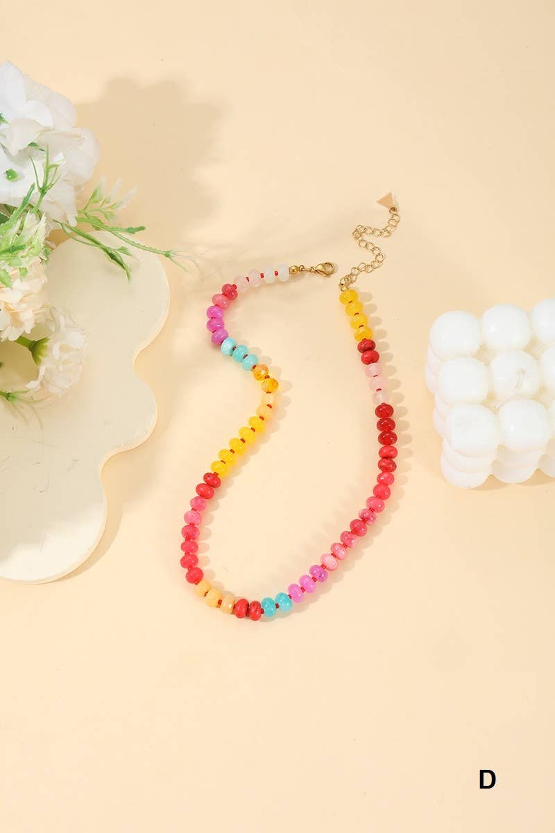Candy Necklace - Natural Agate Gemstone Necklace
