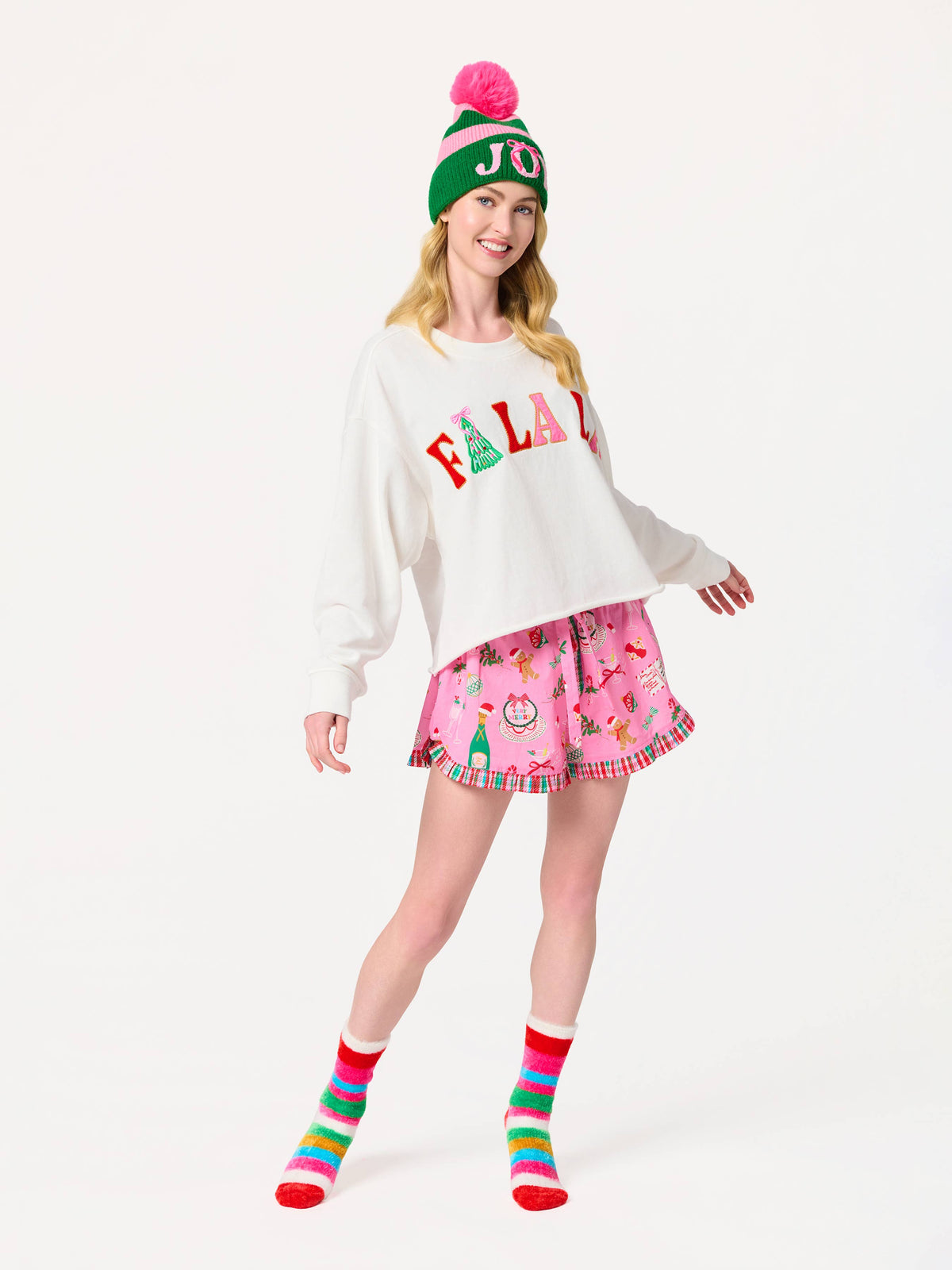 "JOY" BEANIE, GREEN
