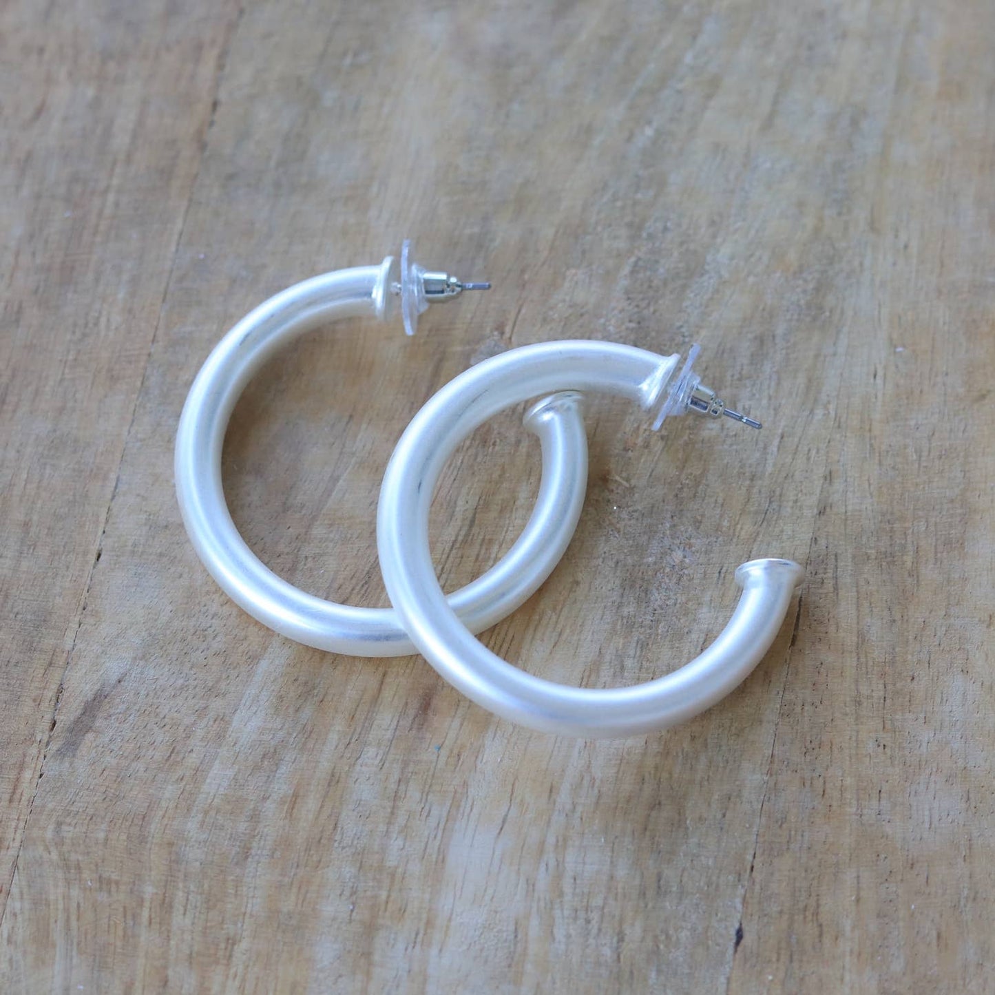 Silver Hoops