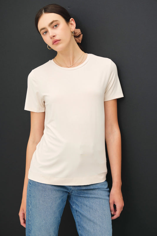 ROUND NECK COOL T - Sand Color