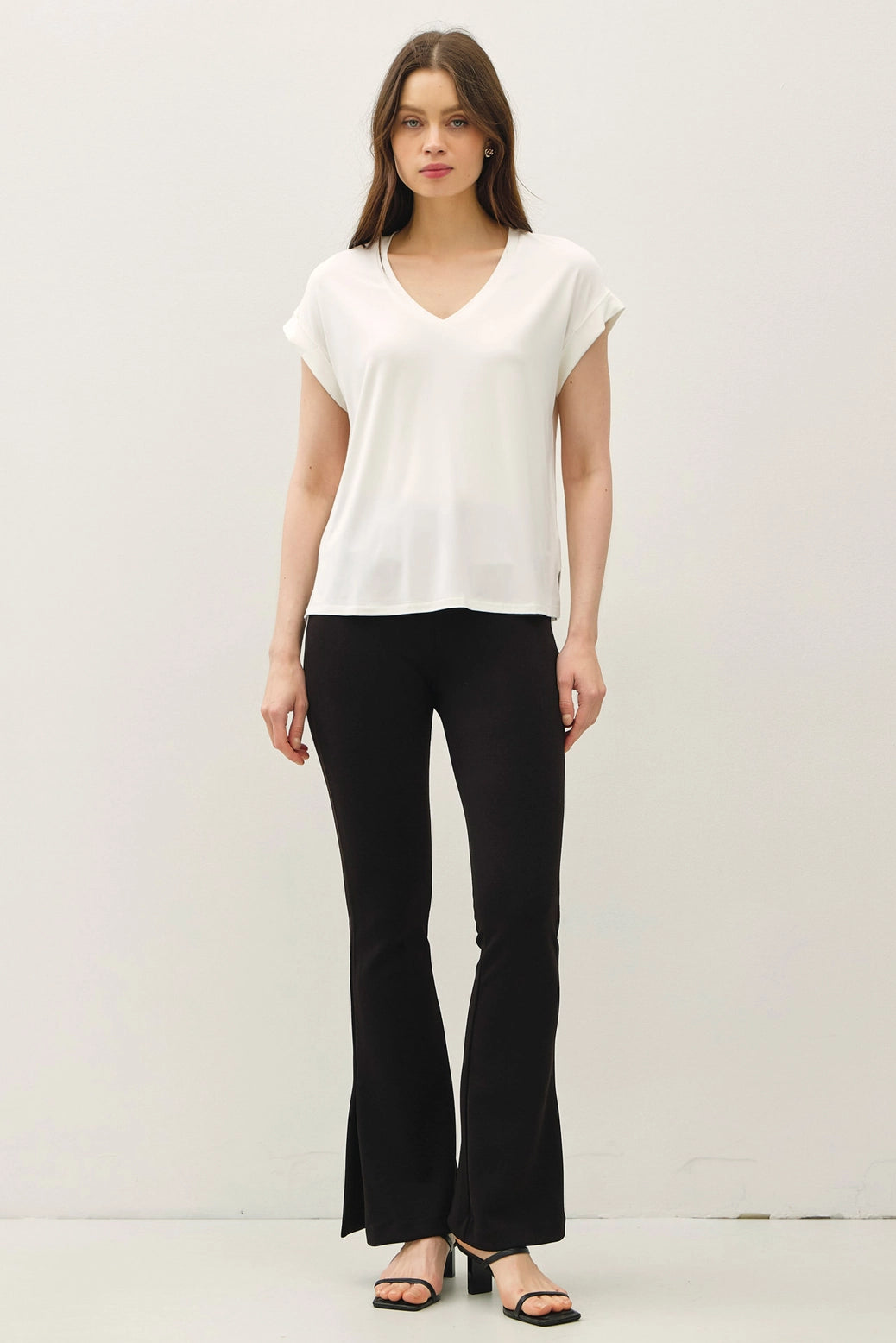 V-Neck Dolman Cap Sleeve