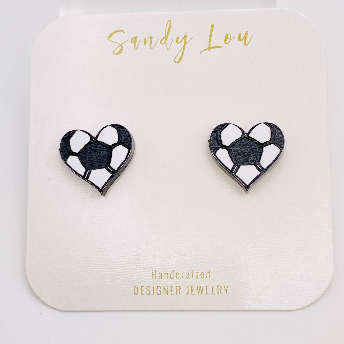 SOCCER HEART STUDS