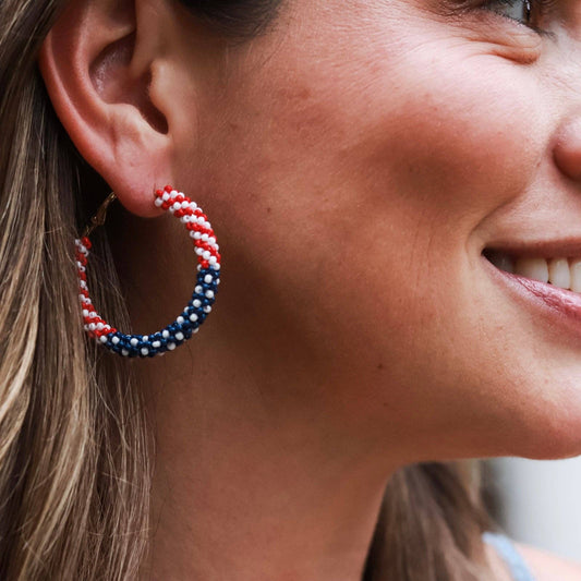 Patriotic Beaded Hoop