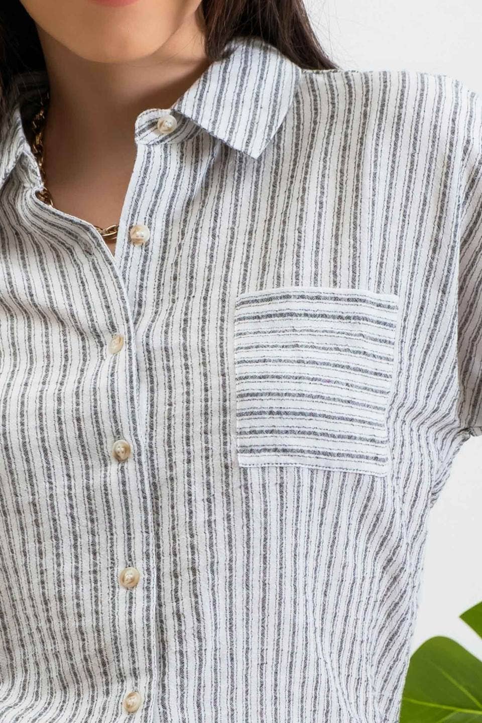 STRIPE LINEN SHIRT