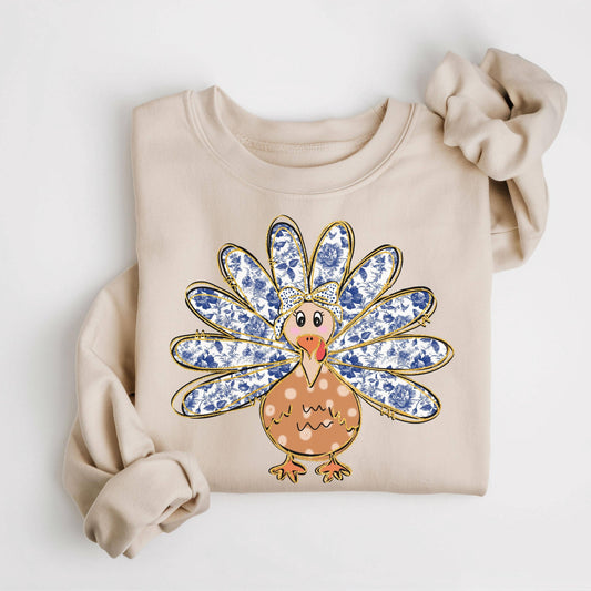 Thanksgiving Turkey Sweatshirt, Coquette Turkey Shirt