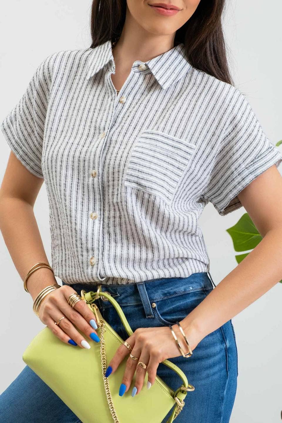 STRIPE LINEN SHIRT