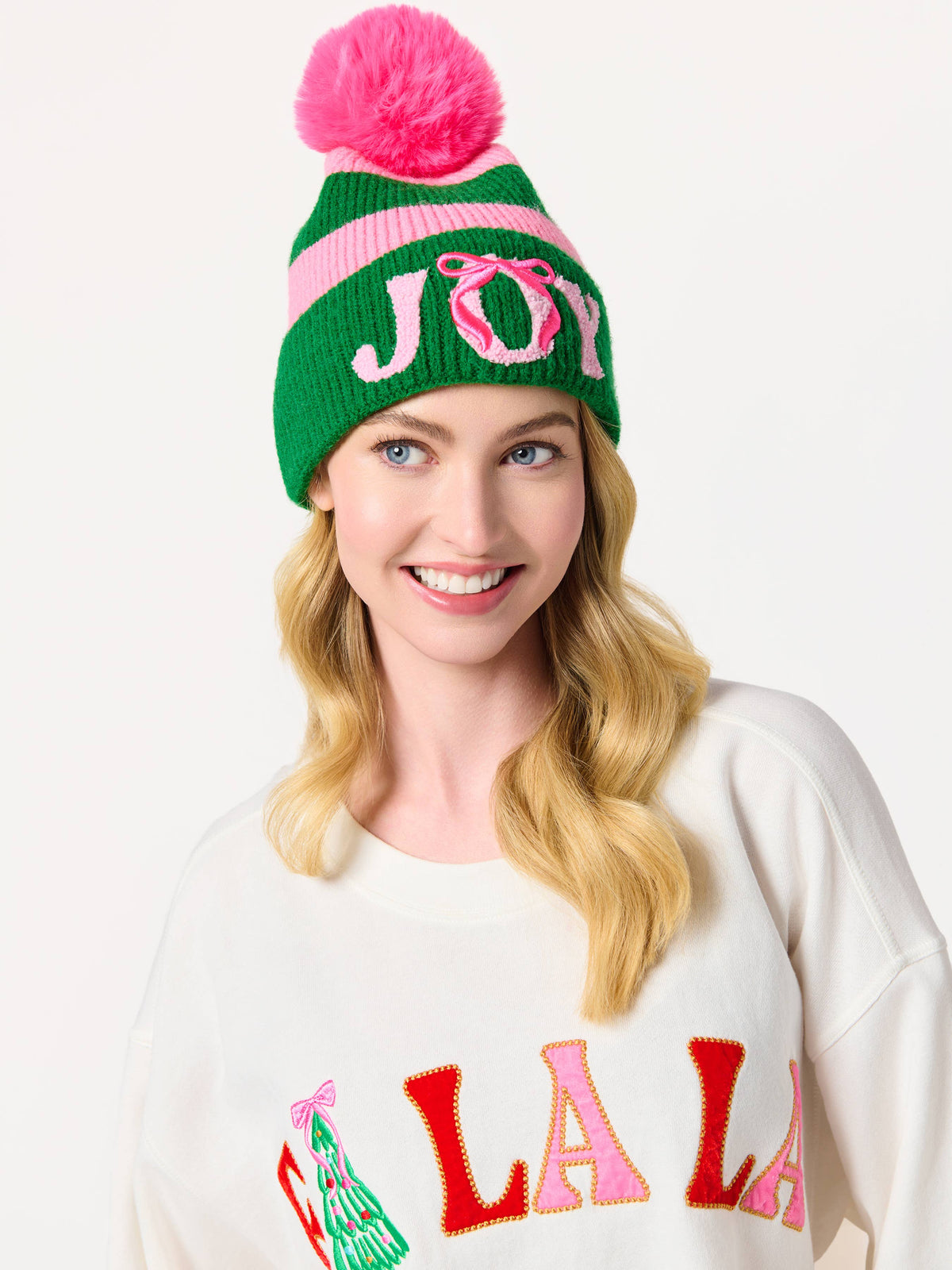 "JOY" BEANIE, GREEN