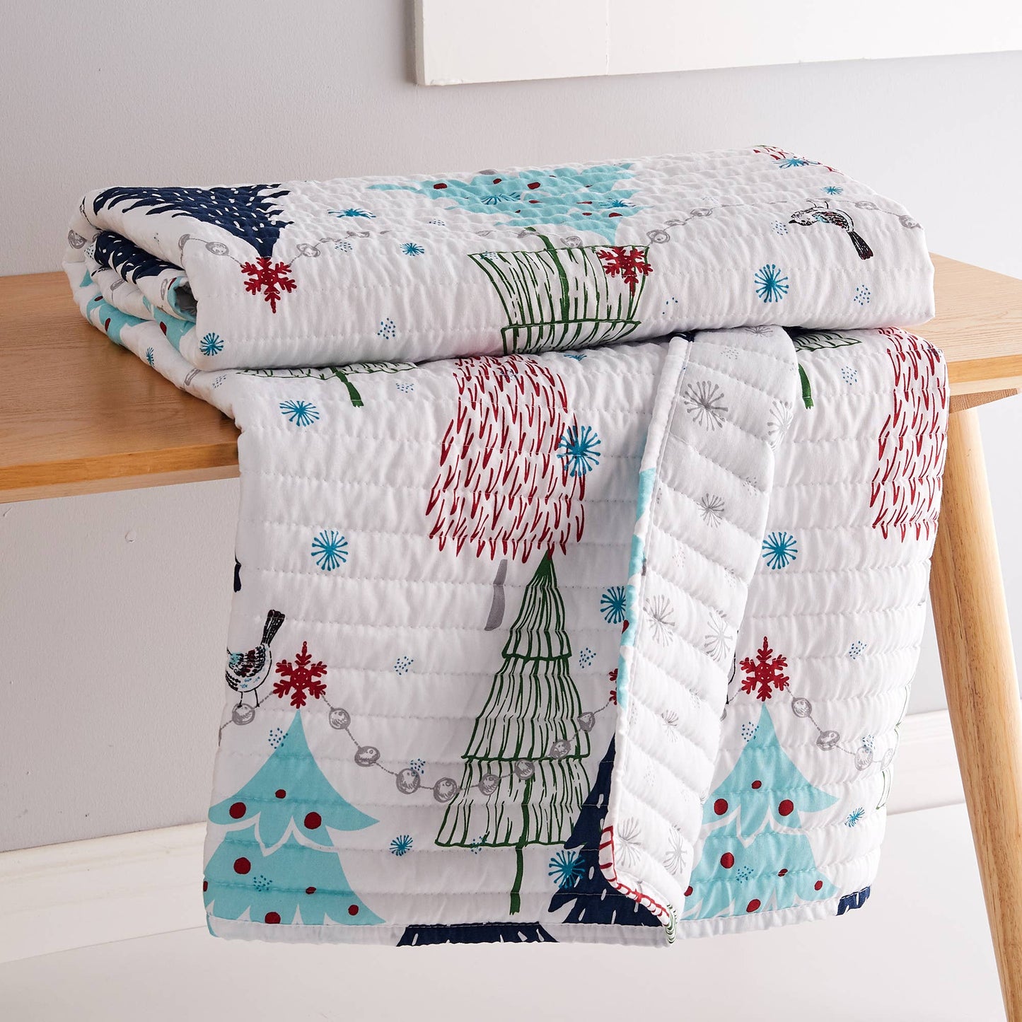 White Pine Quilted Reversible Throw Blanket