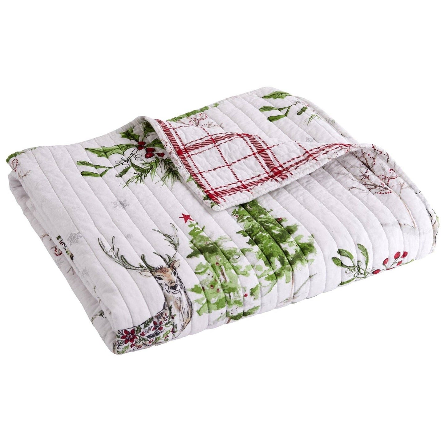 Sleigh Bells Quilted Throw Blanket