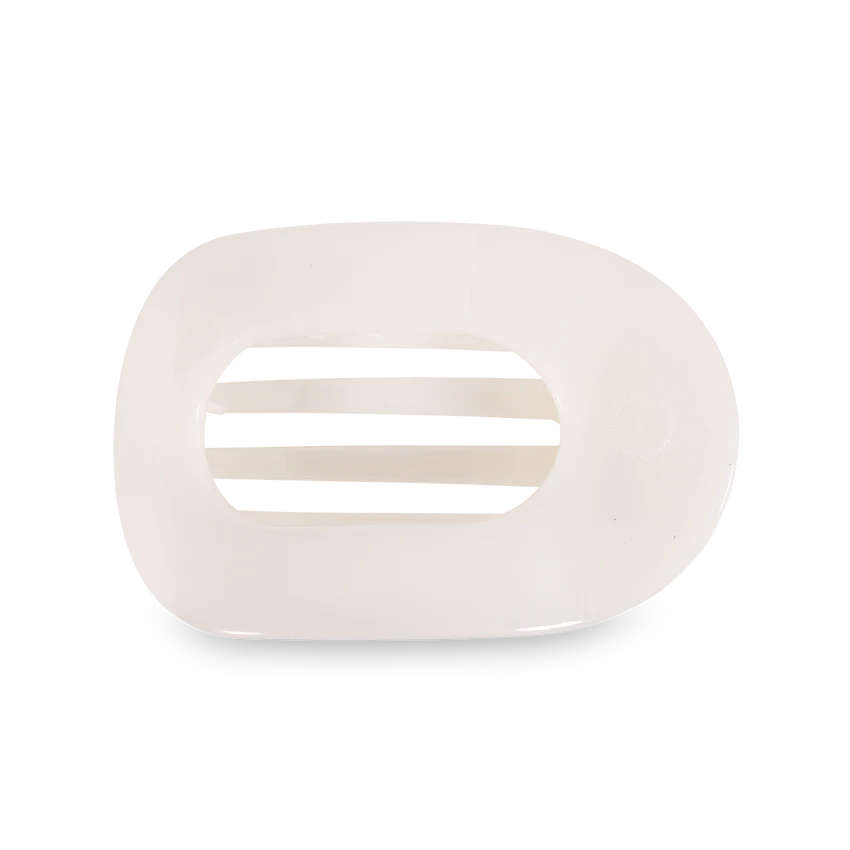 Coconut White Flat Hair Clip