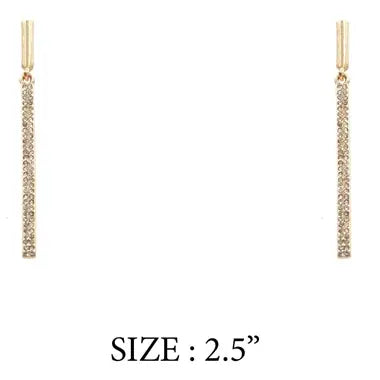 Gold Rhinestone Bar 2"