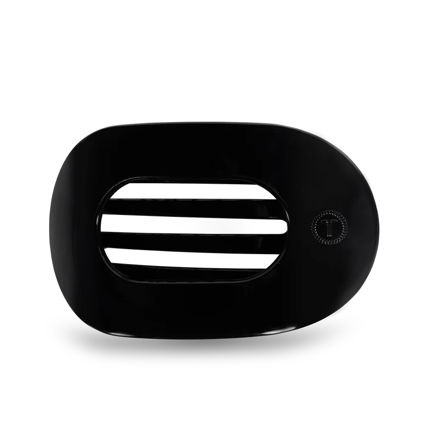 Jet Black Flat Hair Clip