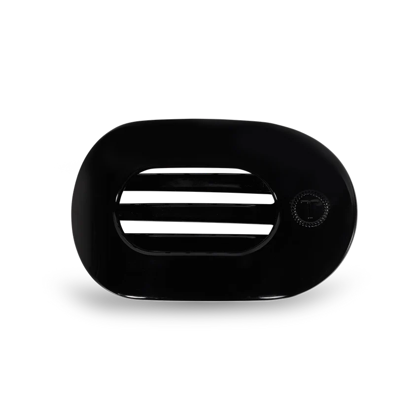 Jet Black Flat Hair Clip