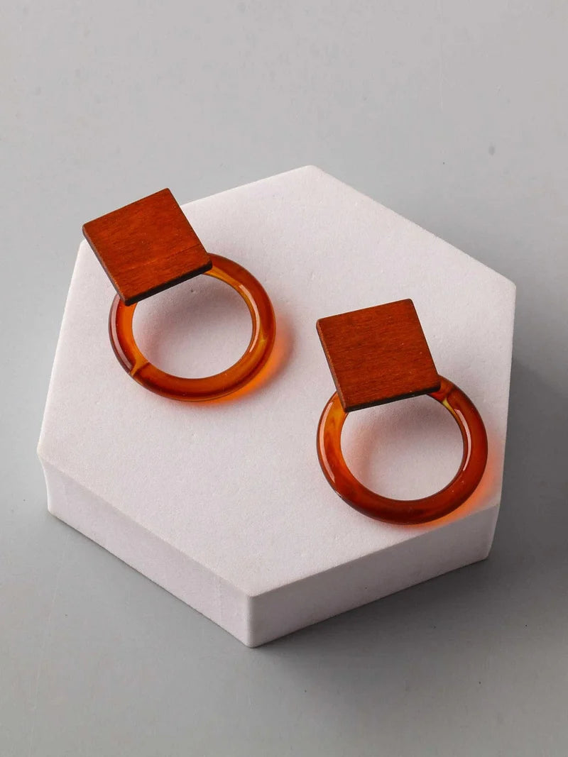Wood & Acrylic Earrings