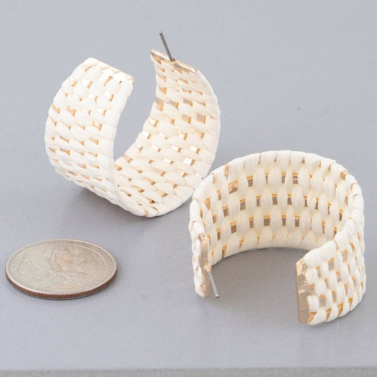 Wide Weaved Hoop