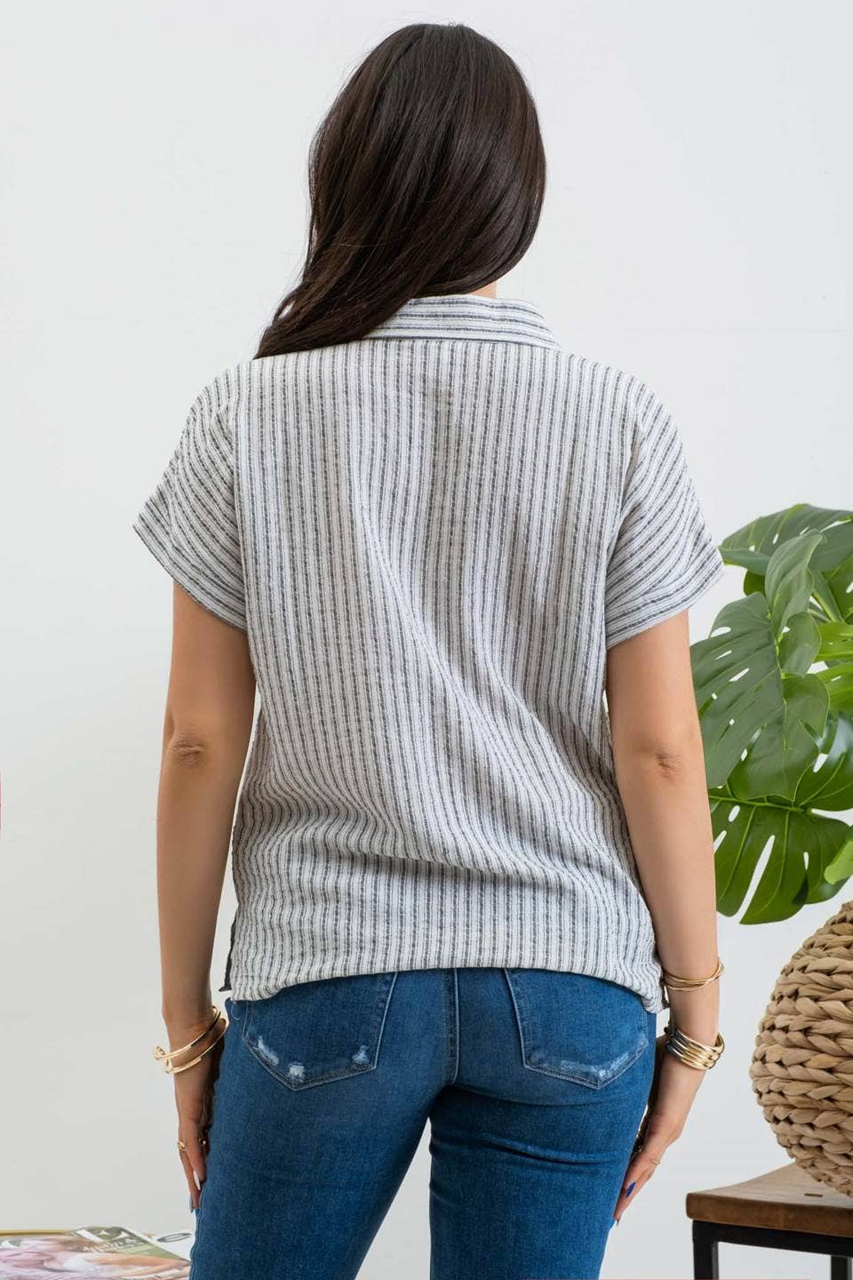 STRIPE LINEN SHIRT