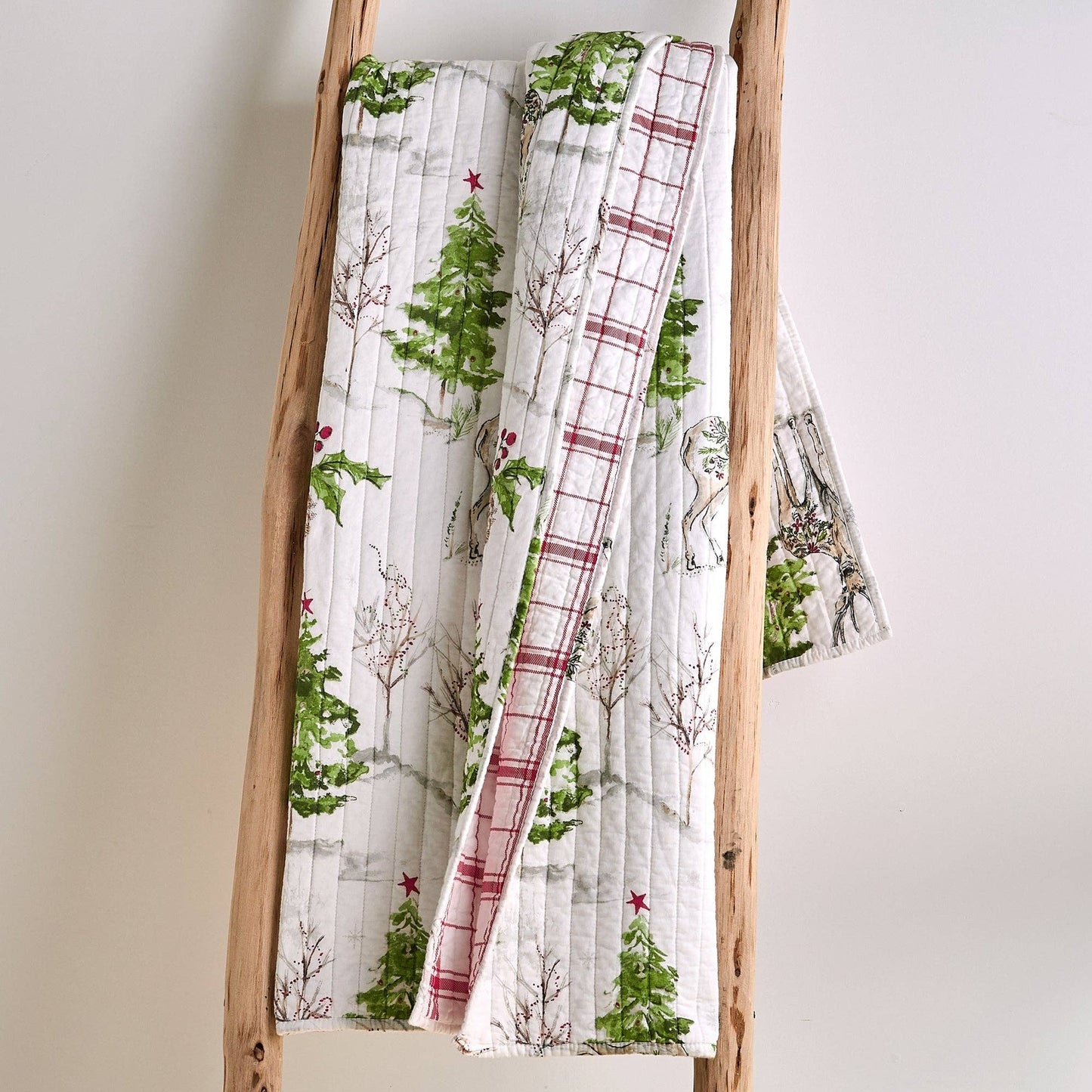 Sleigh Bells Quilted Throw Blanket