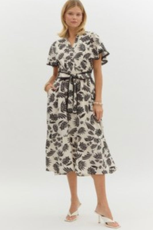 Black and White Floral