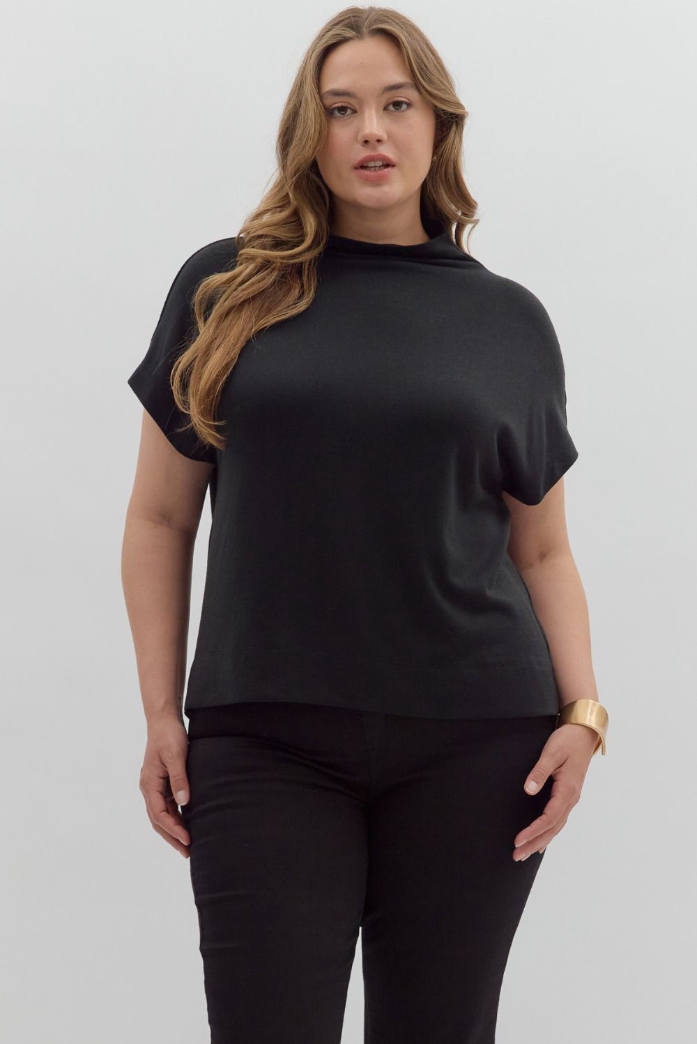 Mock Neck Sweater - Curvy