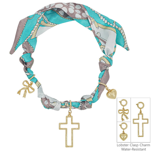 Cross Scarf Blue