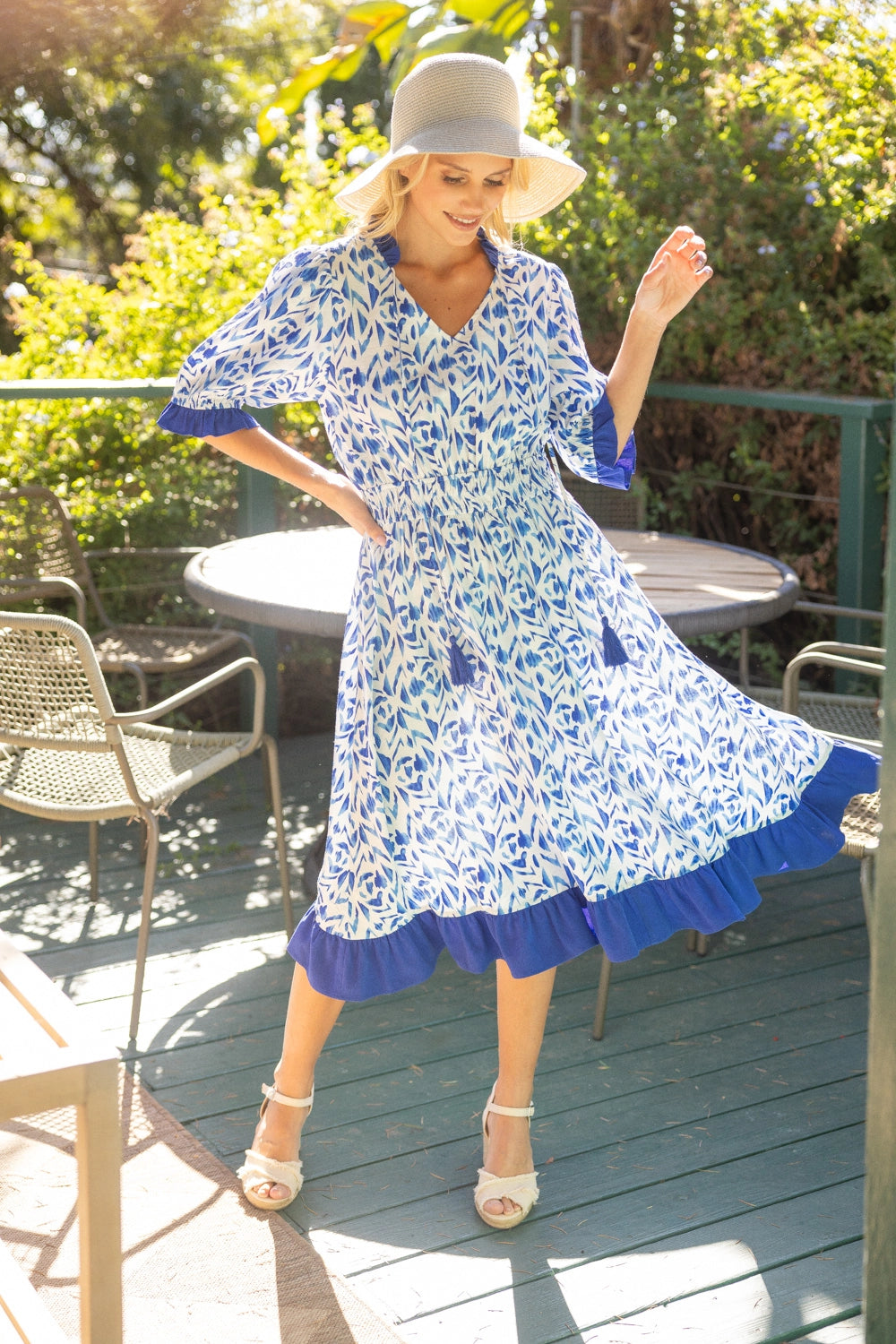 Contrast Tassell Dress
