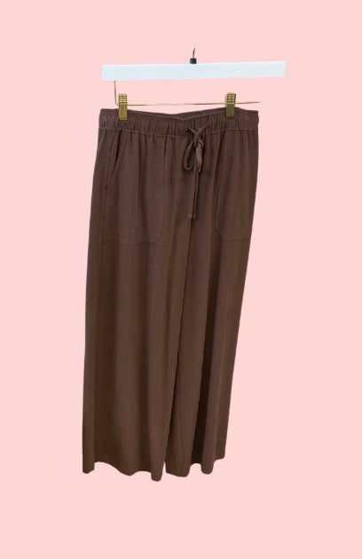 Casual Crop Linen Pants