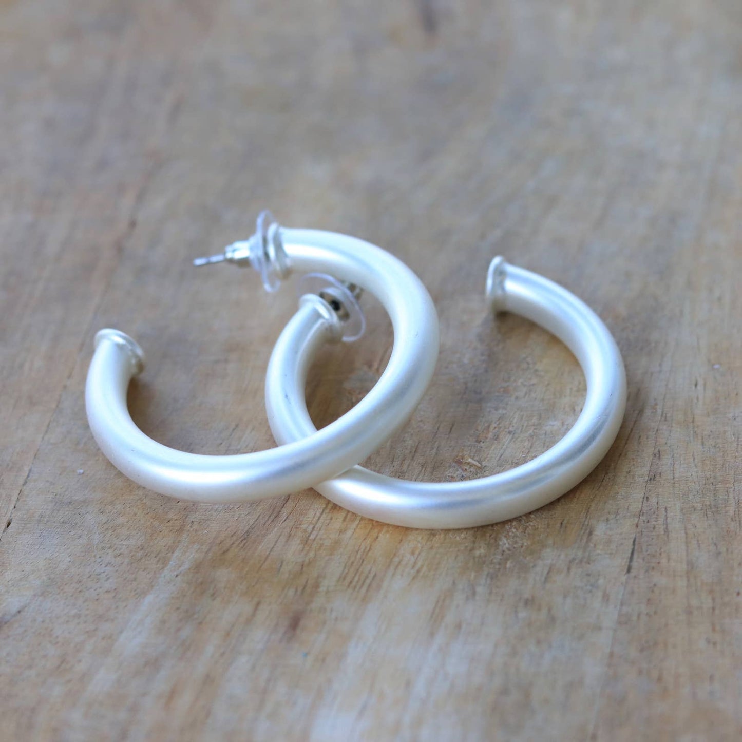 Silver Hoops