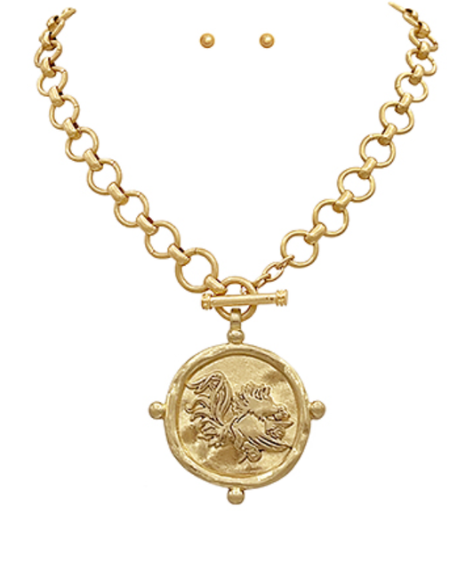 Gamecock Coin Necklace