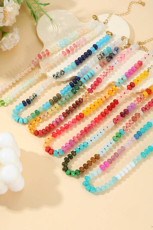 Candy Necklace - Natural Agate Gemstone Necklace