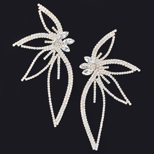 Rhinestone Flower Earring