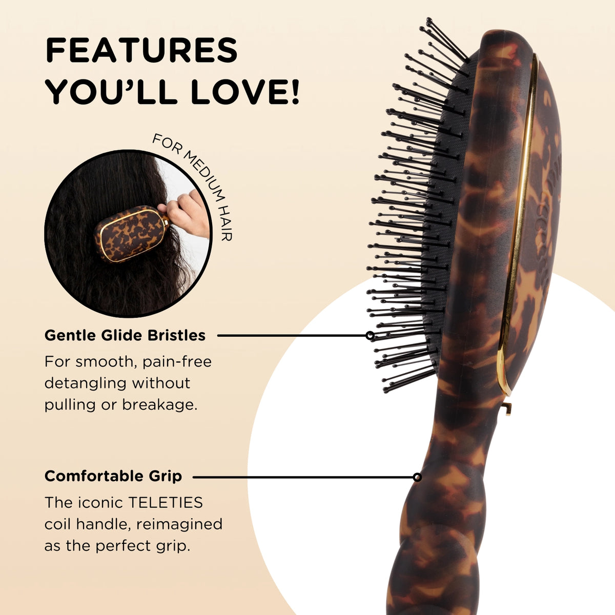 Teleties - Detangler - Full Size - Medium Hair