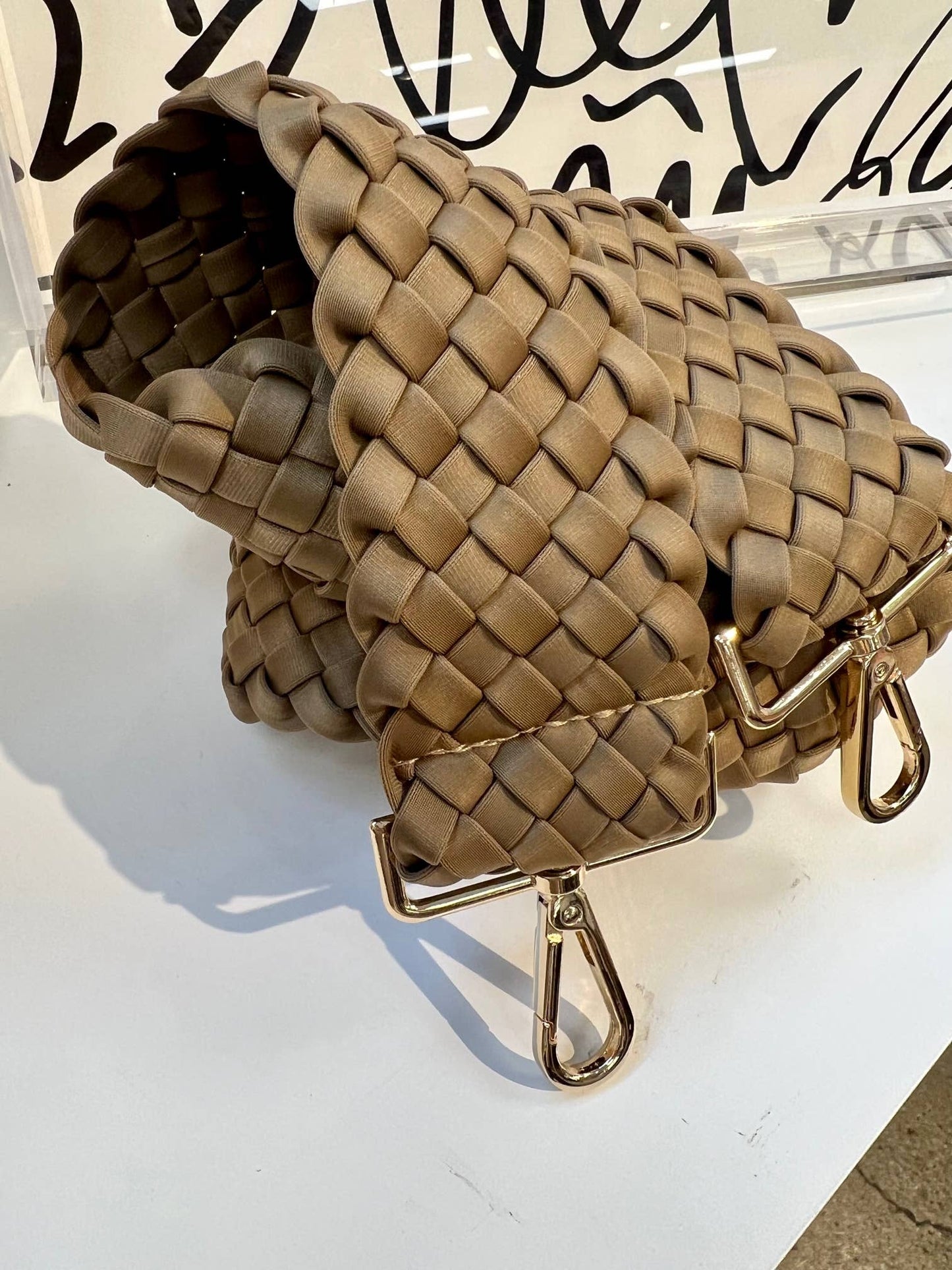 Woven Purse Strap TAUPE