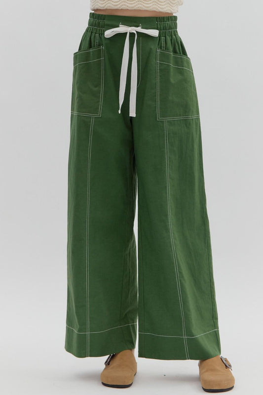 Elastic Drawstring Pants