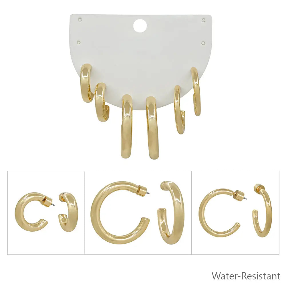 .5"-1.25" Hoop Earrings