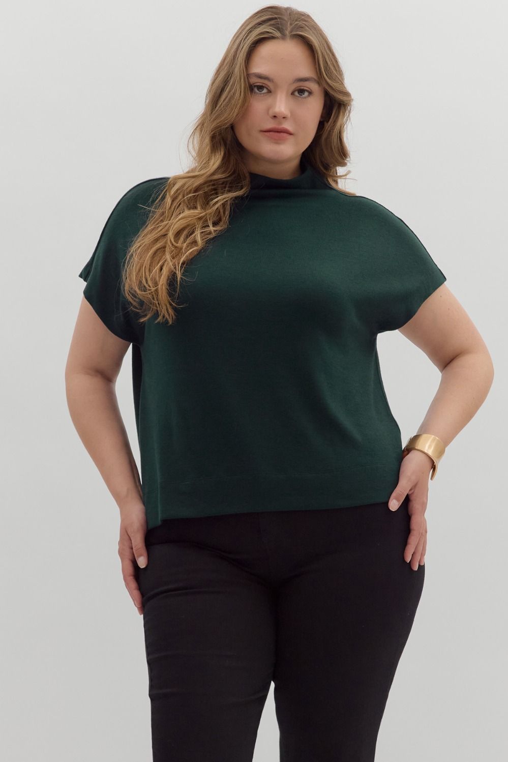 Mock Neck Sweater - Curvy